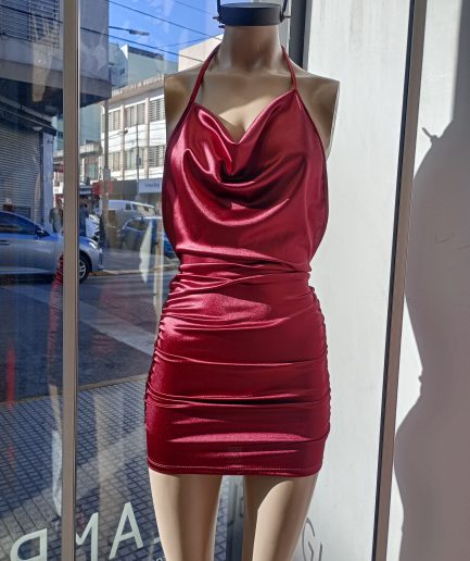 Vestido saten buche