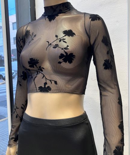 Top tul flok polera