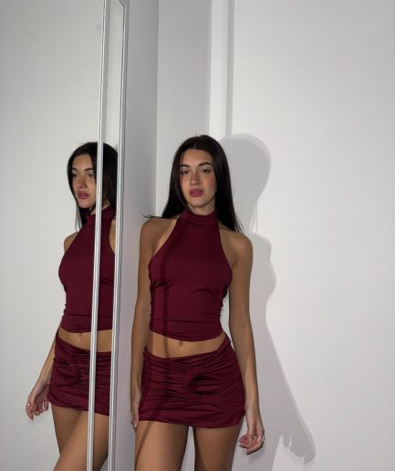 Top micro cuello espalda para atar