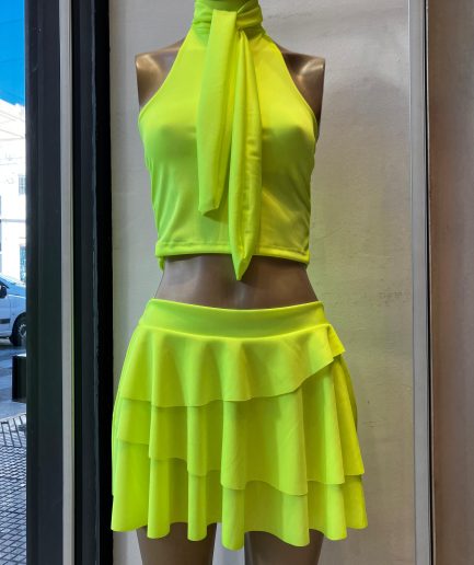 Pollera fluor volado