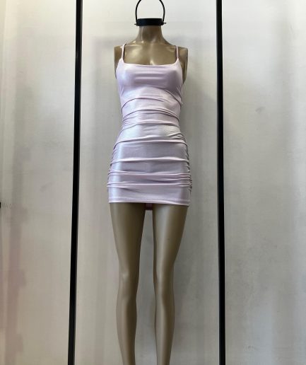 Vestido foil tiras espalda