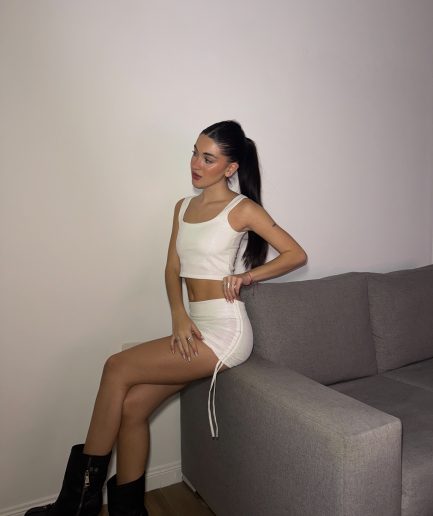 Pollera fendi con cordon (RIGIDO)