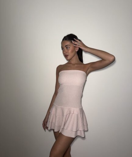 Vestido bambula volado