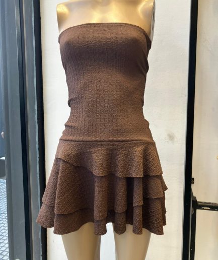 Vestido bambula volado