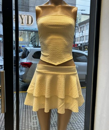 Top bambula strapless para atar