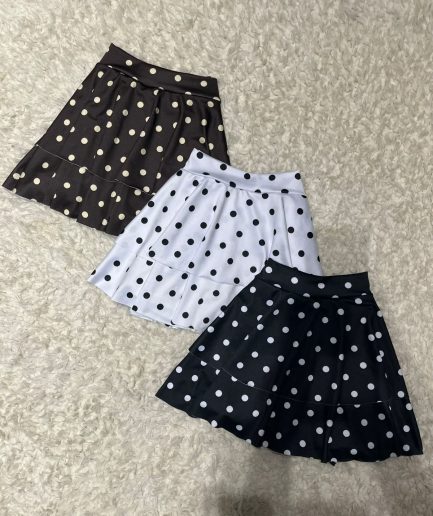 Short pollera lunar volado