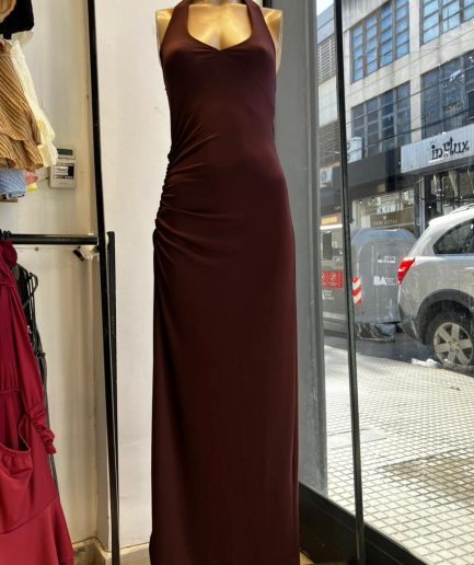 Vestido micro largo taza para atar