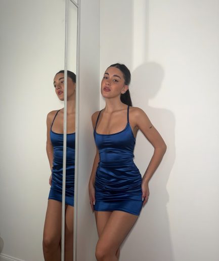 Vestido saten tiras esp