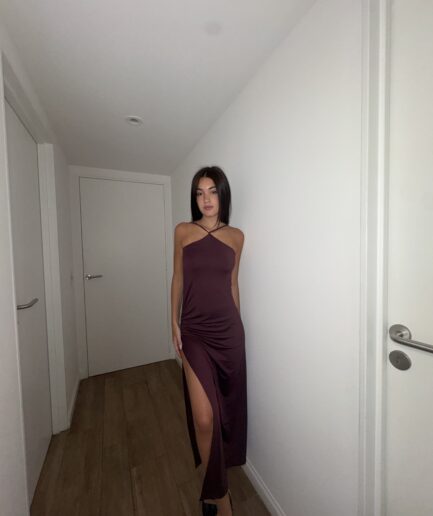 Vestido micro largo triangulo esp cavado