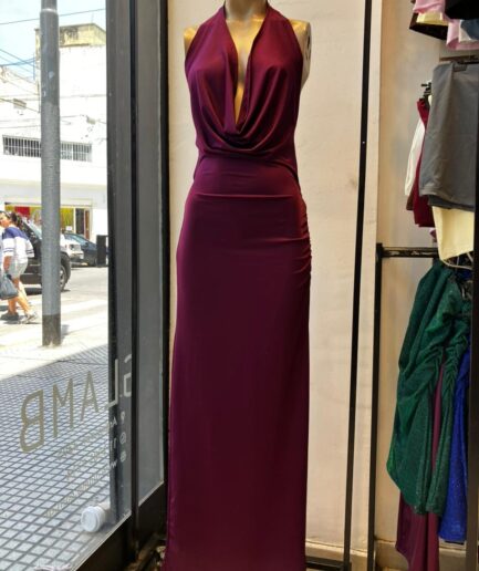 Vestido micro largo buche cavado