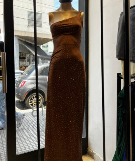 Vestido tacha largo asim tiras esp