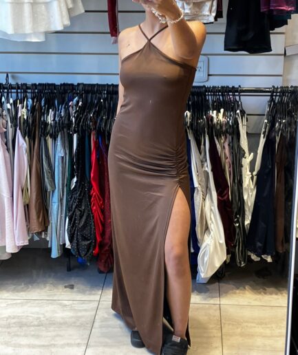 Vestido micro largo triangulo esp cavado