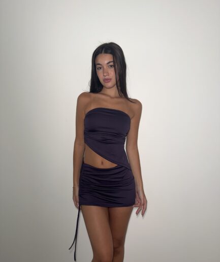 Top micro strapless pico corbatin