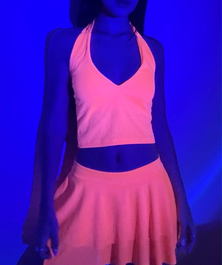 Short pollera fluor volado