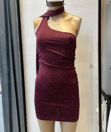 Vestido tacha asim bufanda