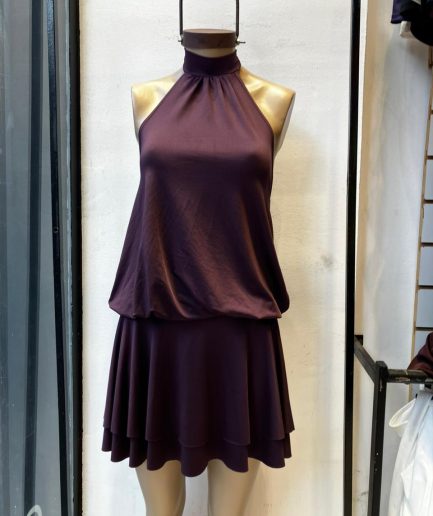 Vestido micro volado embu corbata